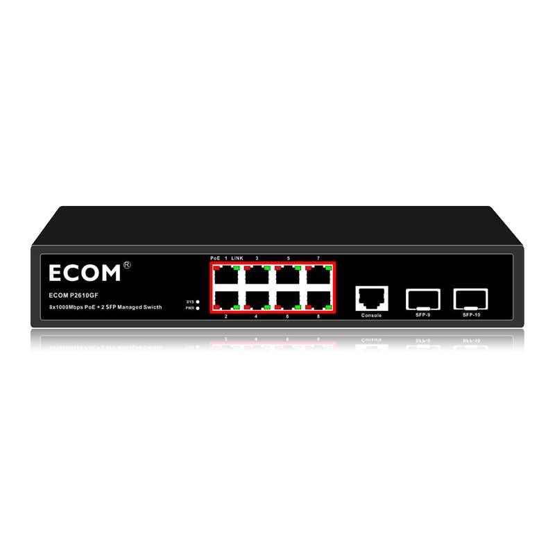 ECOM P2610GF 8+2千兆网管POE交换机