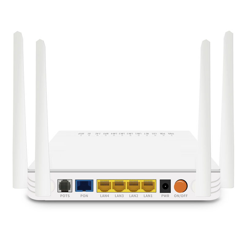 ECOM X410DW 4GE+1POTS+2.4G+5.8G(1200M)wifi XPON ONU