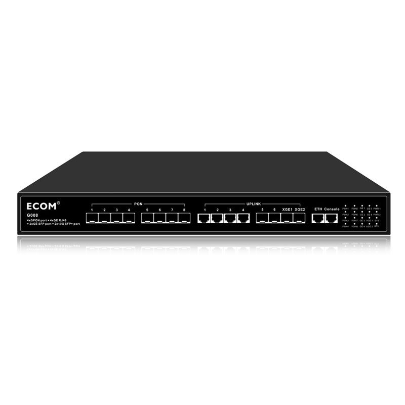 ECOM G008  8Port GPON OLT supported NMS/CLI/Web